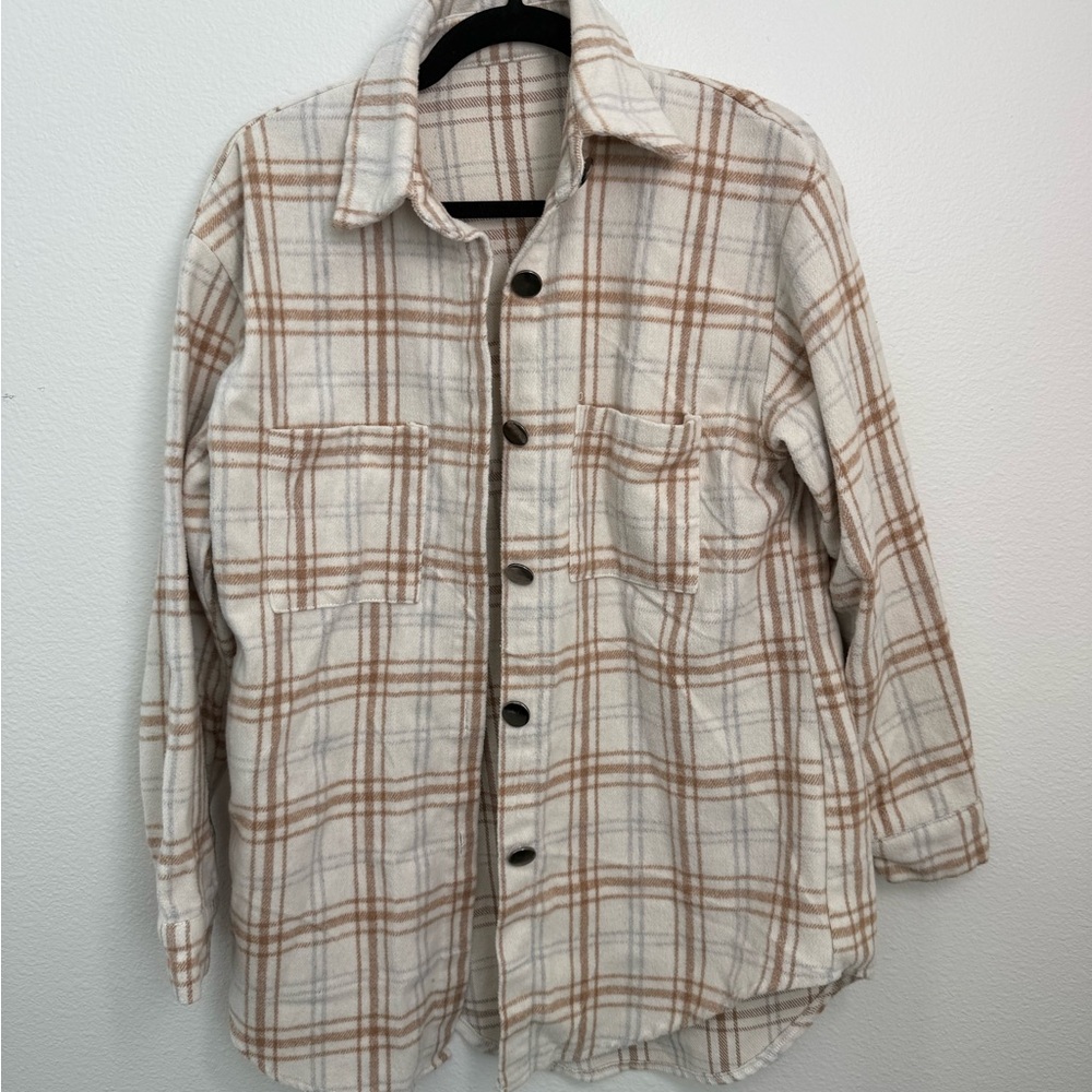 Plaid Button-Up Shirt